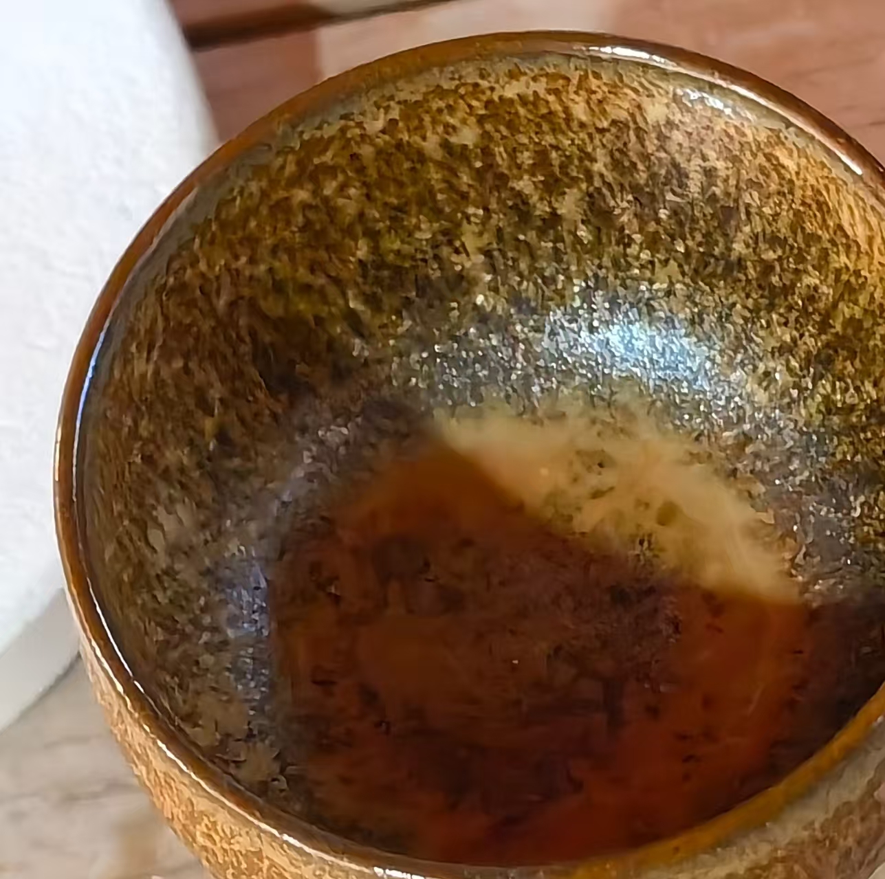 金花结晶CJ7#景德镇电窑中温颜色釉系列水流星中温金色花釉1230