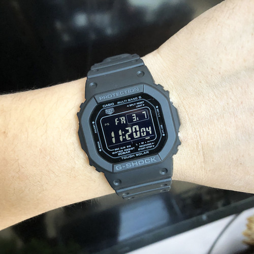 卡西欧GW-5000HS-1/AR-1/SL/B5600 小方块光能电波蓝牙防水男手表