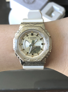 卡西欧手表GM-S2140GEM-9A/S2100PG-1A4/B-8A/3A/4A电子女士腕表