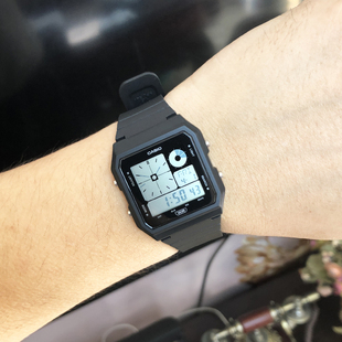 20W 8A2 卡西欧学生小方块虚拟指针复古双显防水表LF