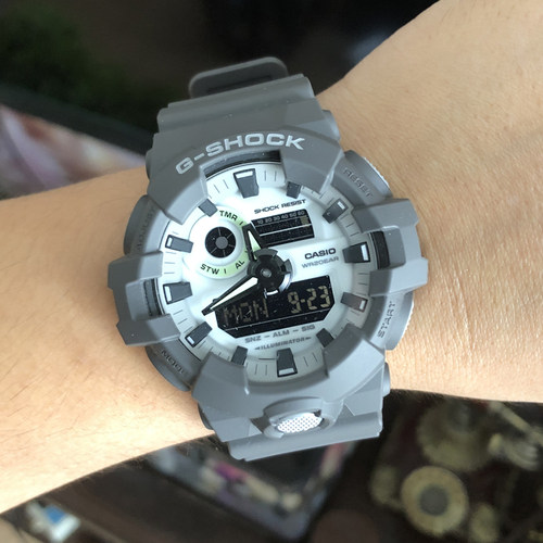 卡西欧手表G-SHOCK GA-700HD-8A/BCE/710GB-1A多功能防水电子男表