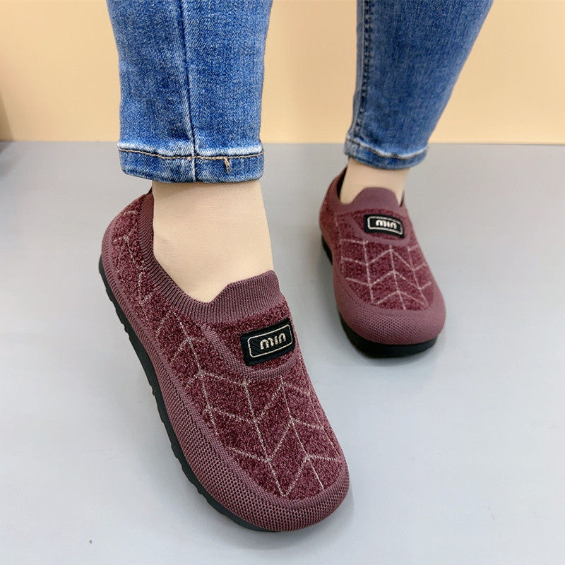 棉鞋女士冬季加绒保暖毛毛鞋一脚蹬轻便棉靴中老年休闲舒适妈妈鞋,女鞋,棉鞋,淘宝优惠券,粉丝福利购,淘宝优惠卷