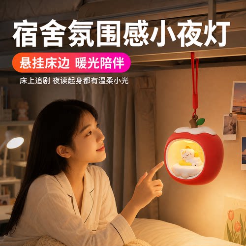床帘悬挂苹果小夜灯长续航