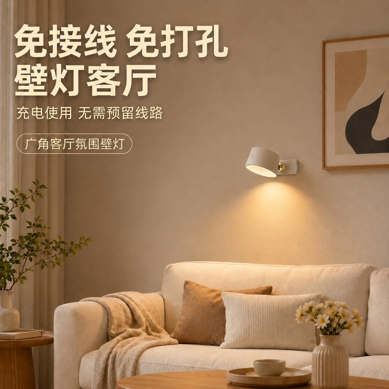 客厅背景墙氛围照明更出彩图片