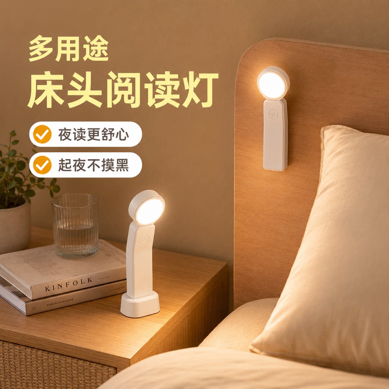 床头触摸调光阅读更加方便图片