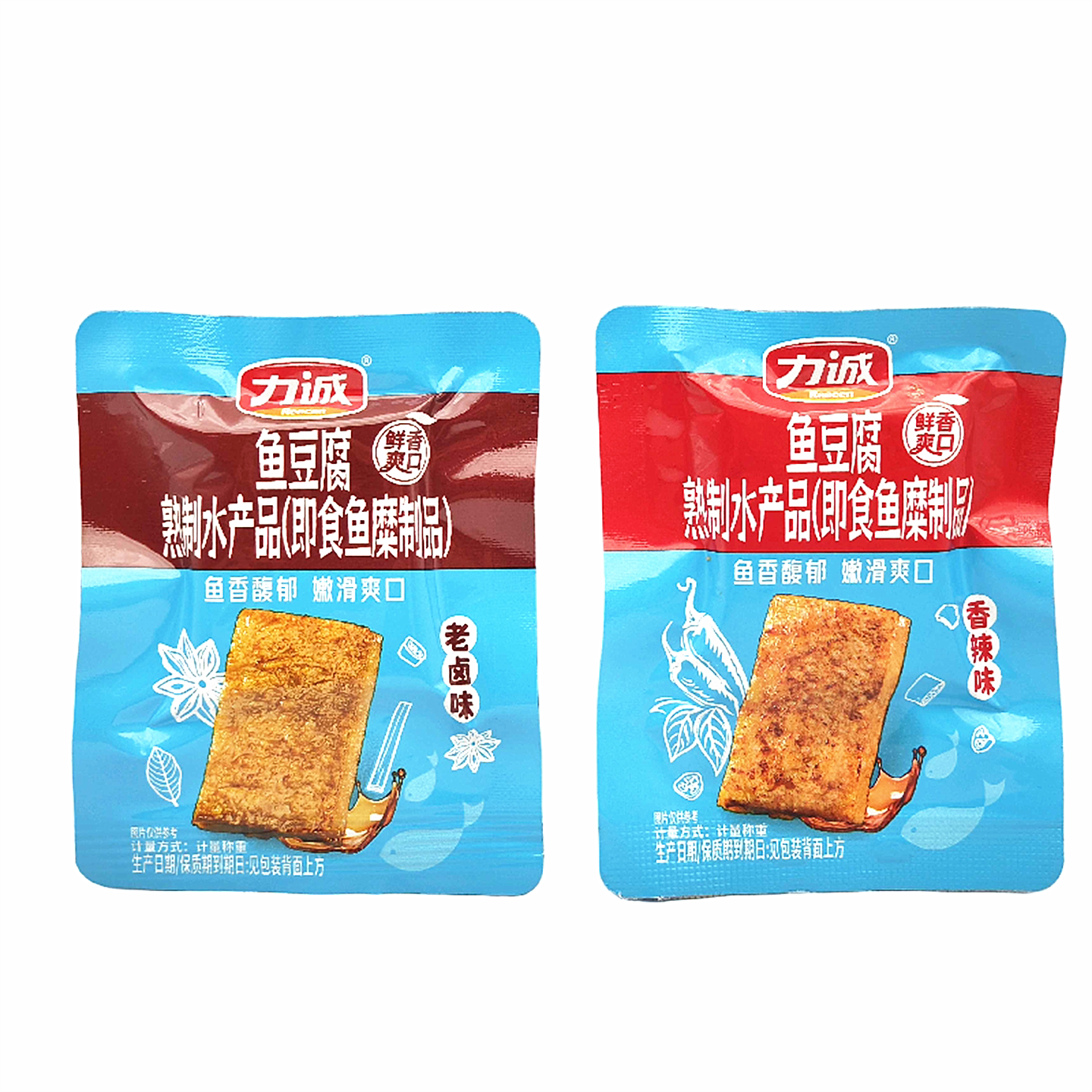 力诚鱼豆腐250g老卤味香辣味开袋即食小包装称重解馋追剧小零食