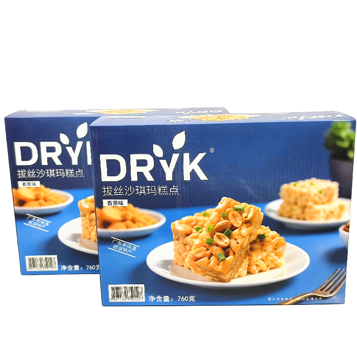 迪瓦克拔丝沙琪玛糕点香葱味760g/盒点心代餐下午茶充饥零食包邮