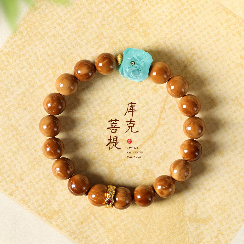 藏式醒狮单圈高抛库克菩提圆珠