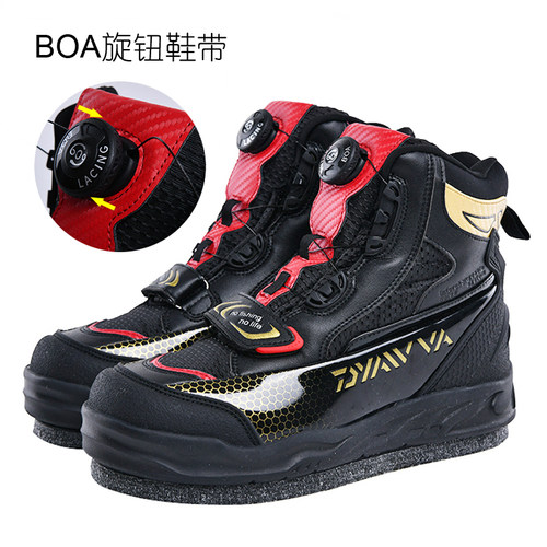 旋钮松紧鞋带矶钓鞋JGF防滑防水