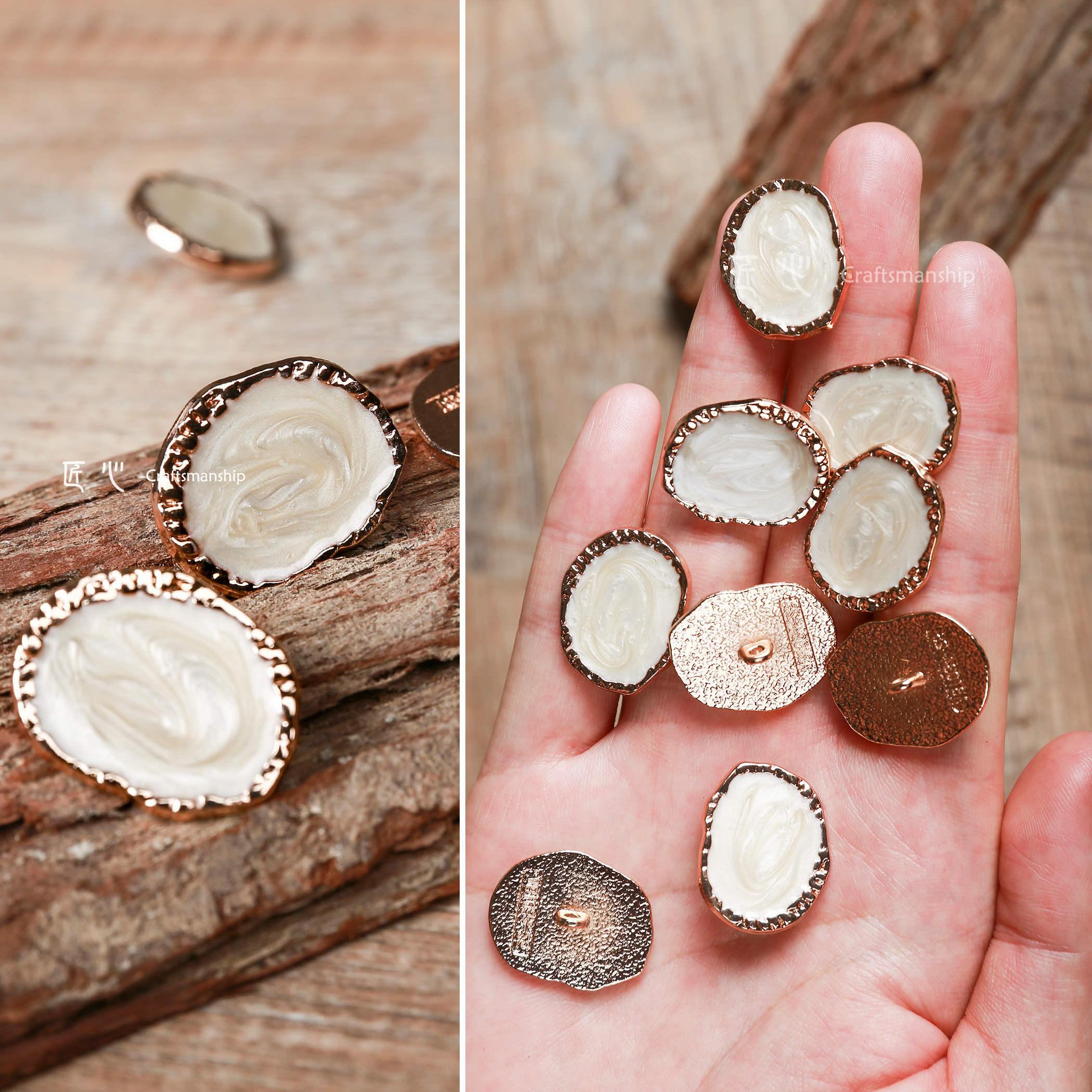 白金贝尔加湖纽扣大衣外套扣子