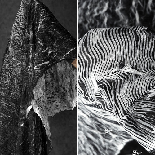 肌理压褶布匠心设计师服装