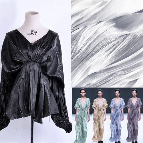 仿真丝缎面匠心设计师礼服