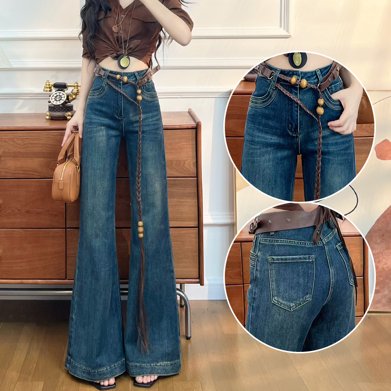 春秋季宽松爆款百搭阔腿牛仔裤