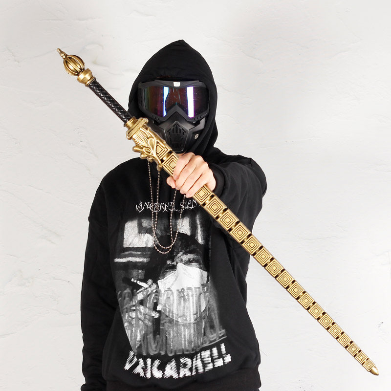 隋唐演义秦琼锏pu大号软胶刀剑儿童玩具古代兵器模型男孩生日礼物