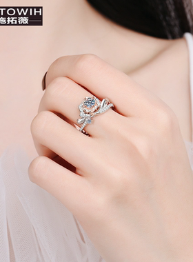 ECETOWIH新款一朵花S925银女戒