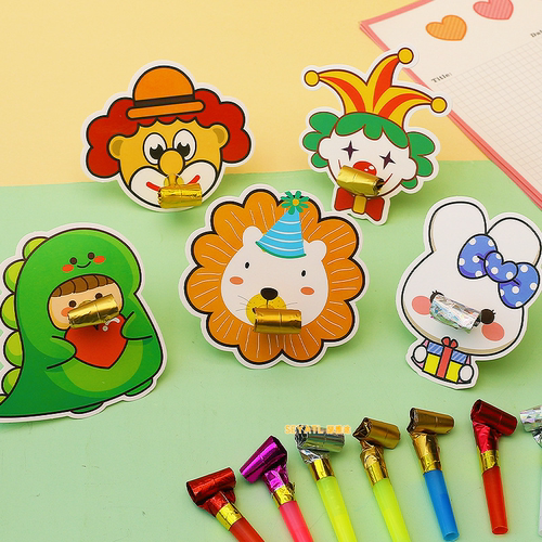 SEYATL幼儿园生日吹龙口哨卡通喇