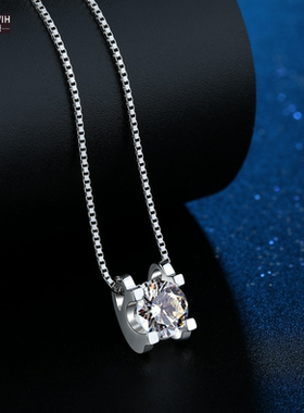 ECETOWIH经典牛头项链莫桑石吊坠