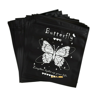 SEYATL新款 高颜值黑白蝴蝶自封袋小卡文创礼品礼物袋ins风密封袋