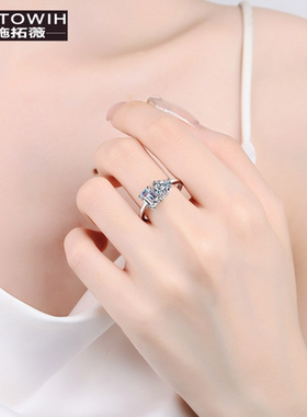ECETOWIH新款S925纯银戒指女异