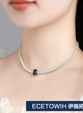 ECETOWIH新款4克拉彩钻梨形莫桑