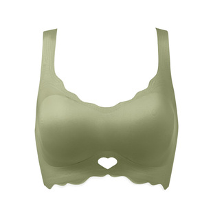 无痕美背大码 收副乳罩 内衣女裸感上托聚拢无钢圈运动文胸胖妹薄款