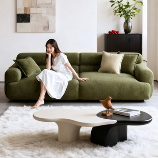 法式 复古绿可全拆洗Valley山谷雪尼尔绒布艺沙发小户型网红沙发