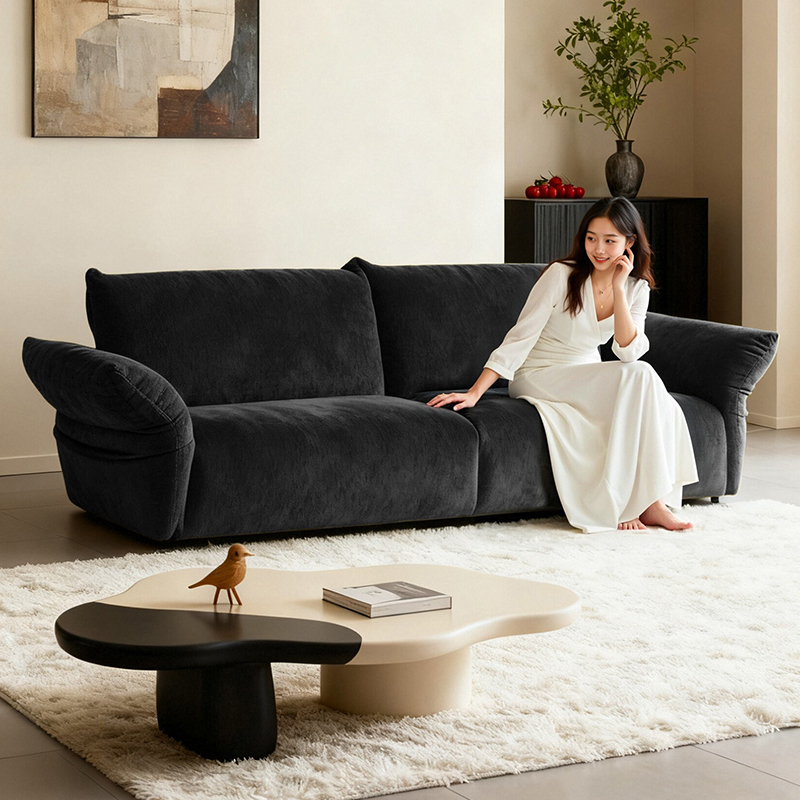 百合布艺沙发可全拆洗雪尼尔绒