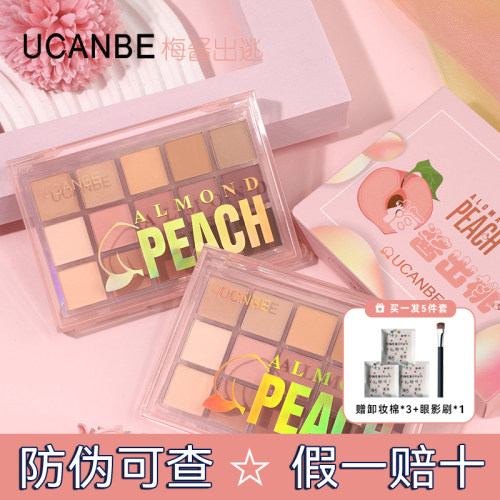 ucanbe大地色全哑光眼影盘新手
