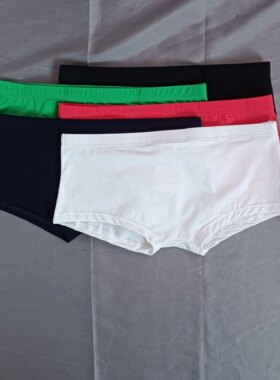 低腰简约运动纯色青年四角平角裤