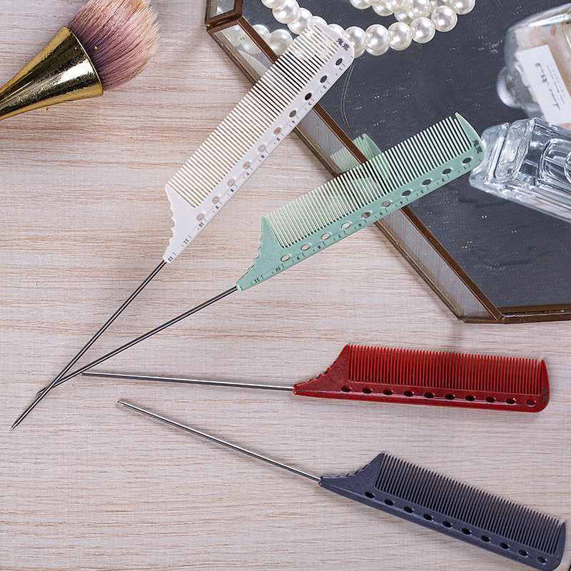 鬼荒尖尾梳美发师挑梳盘发造型发型师梳子美发专业尖尾梳子耐高温