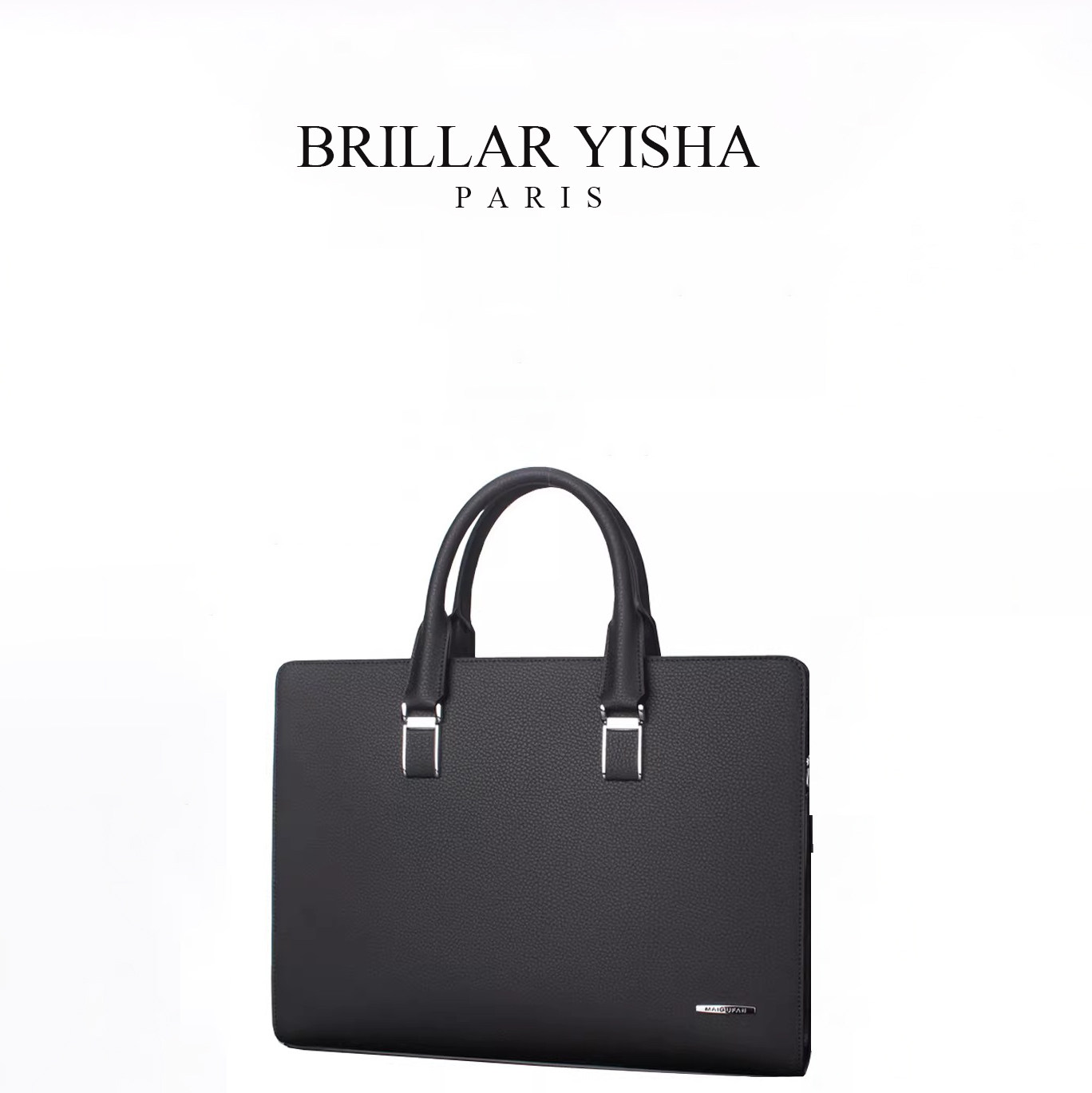 BRILLAR YISHA男士手提包男公文包时尚电脑文件包高级感商务包