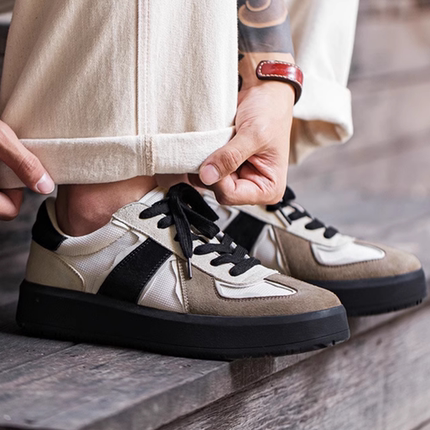 MRA熊猫德训鞋男夏季透气鞋情侣厚底休闲板鞋复古百搭潮鞋子