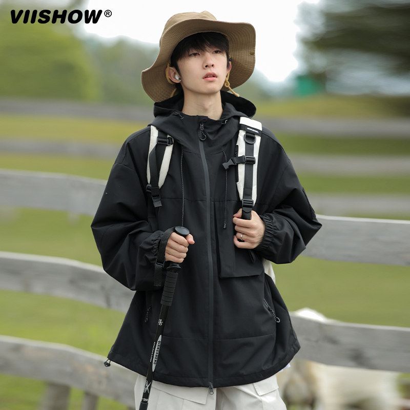VIISHOW冲锋外套男春秋户外爬山美式登山服潮牌高级感山系夹克使用感如何?