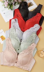 玉姿一族文胸正品聚拢侧收7757 B杯中厚款无钢圈海藻纤维内衣