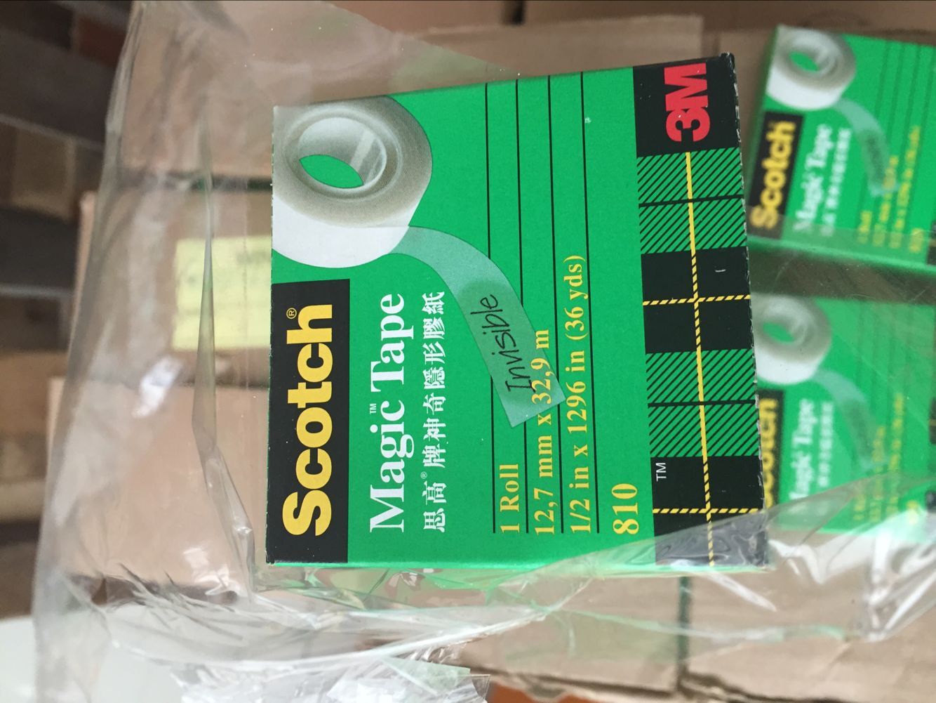 3M810测试胶带 3M810隐形胶带3/4*36Y 1/2*36Y
