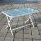 折叠桌椅矮款 折叠桌黑色钢化玻璃白色阳台庭院折叠餐桌户外桌椅子