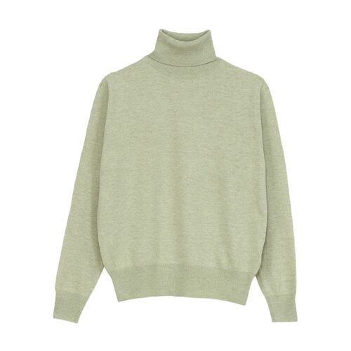 haag羊毛混纺高领套头水果色毛衣