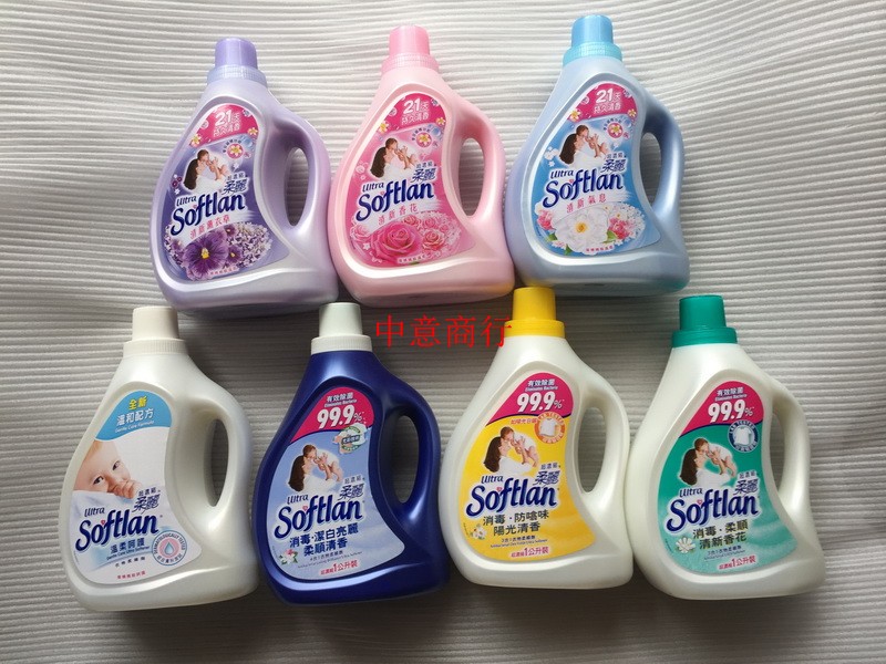 进口 柔丽清新花香衣物柔顺剂 柔顺软滑1L超值家庭装