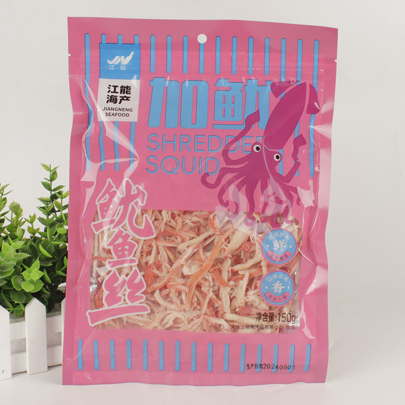 江能鱿鱼丝即食海鲜零食小吃150g手撕风味鱼肉大连特产休闲小吃