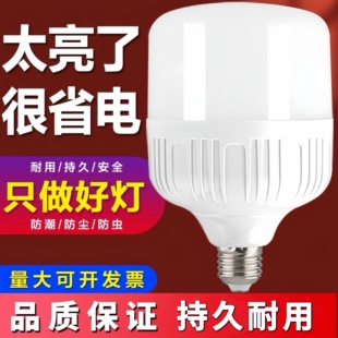 led灯泡家用E27螺口螺旋节能灯白光超亮护眼无频闪大功率照明球泡