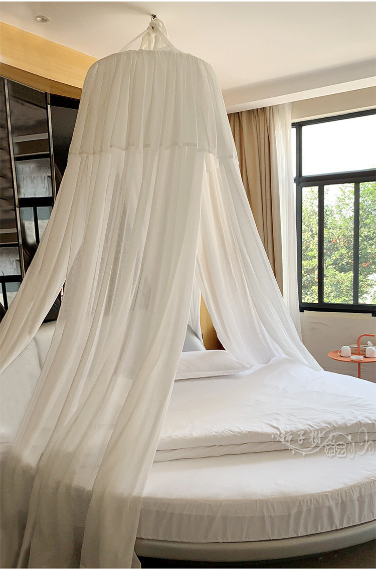 圆顶床幔美式乡村古典欧式北欧东南亚风麻纱纱幔酒店客栈装饰蚊帐
