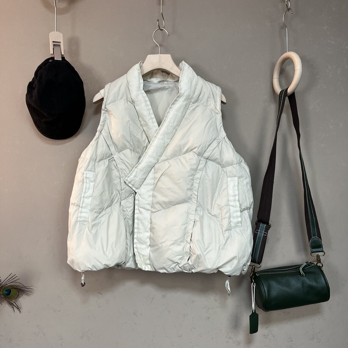 欧洲站2023秋冬新羽绒服马甲马夹
