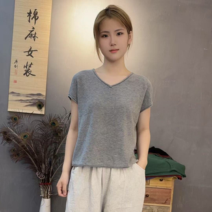2025夏季 新品 文艺百搭宽松休闲棉质圆领无袖 背心女士打底衫