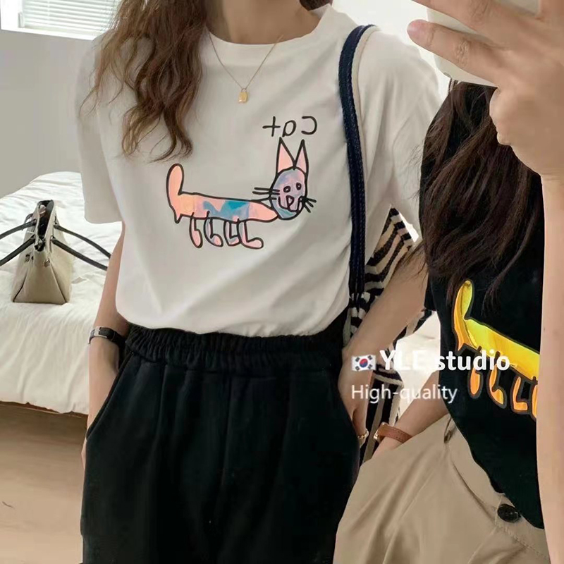 韩国设计师2023新款白色彩虹反光