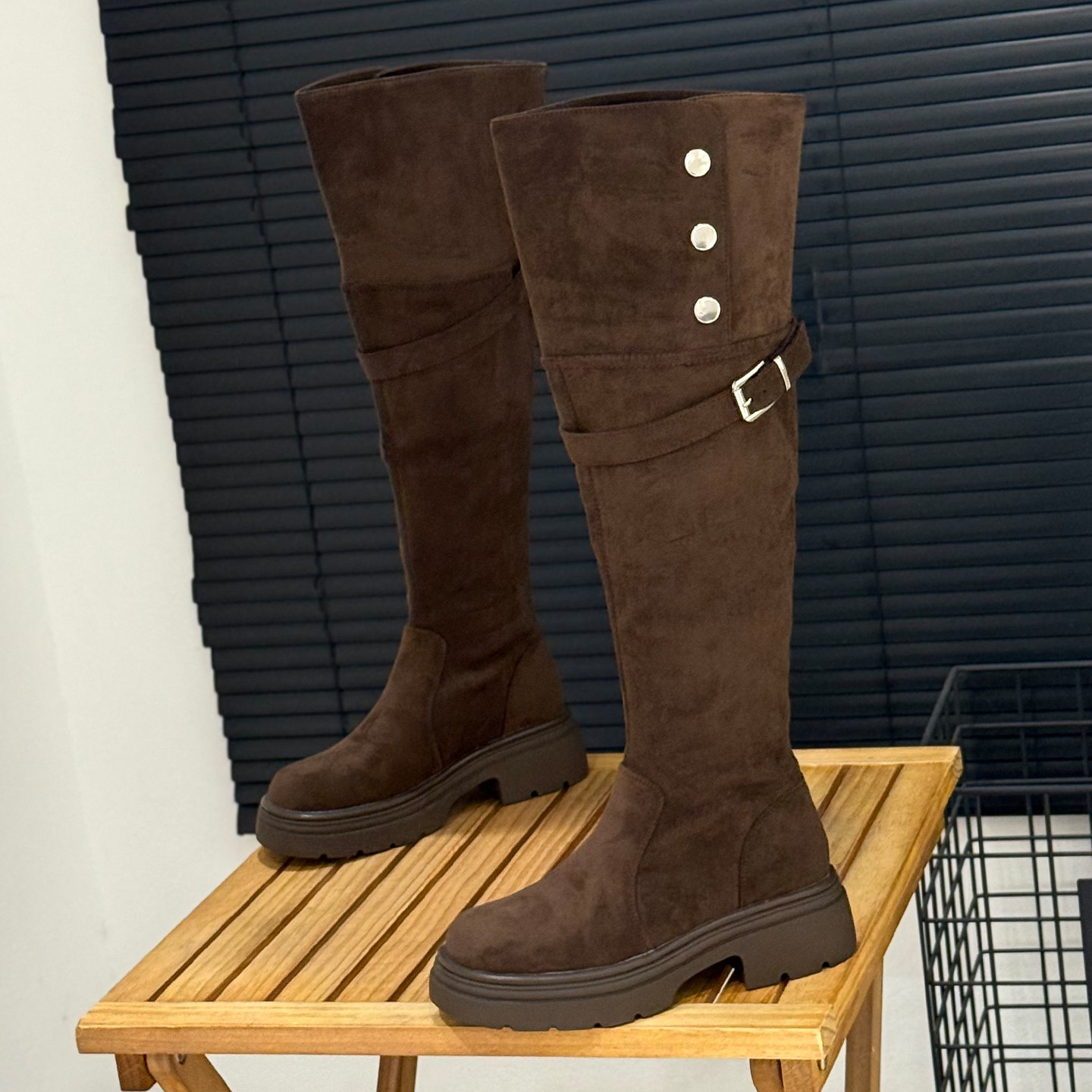 美拉德过膝长筒靴女2025年秋冬新款女靴子显腿长弹力瘦瘦靴机车靴,女鞋,骑士靴,淘宝优惠券,粉丝福利购,淘宝优惠卷