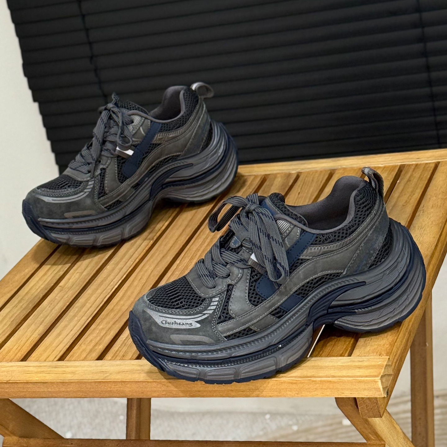 欧洲站厚底老爹鞋增高6cm休闲鞋