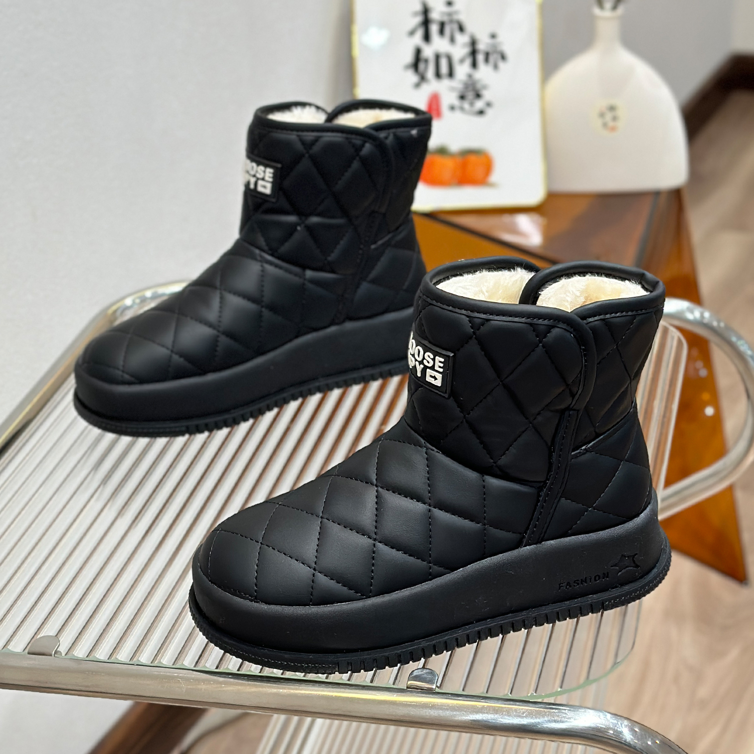 雪地靴冬季短靴加绒保暖软面女靴