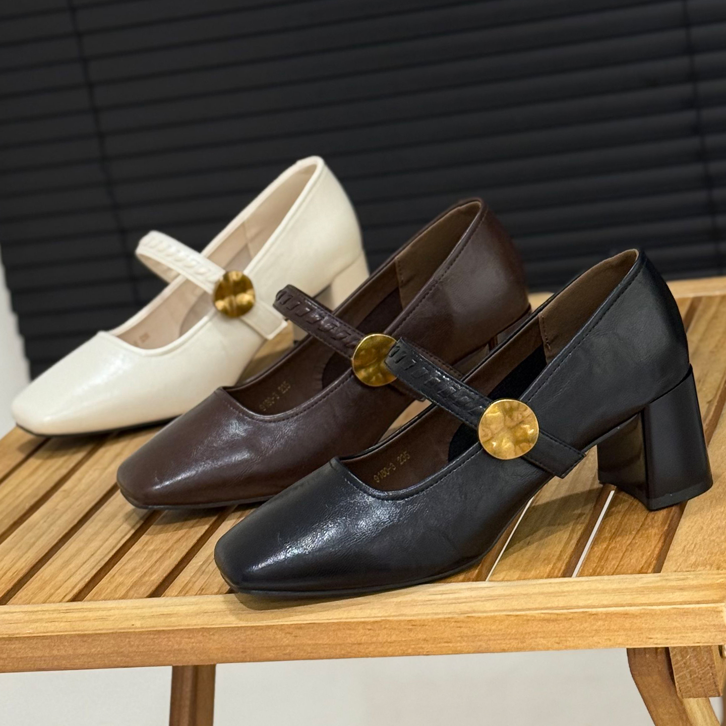 6cm粗跟玛丽珍鞋女鞋浅口单鞋