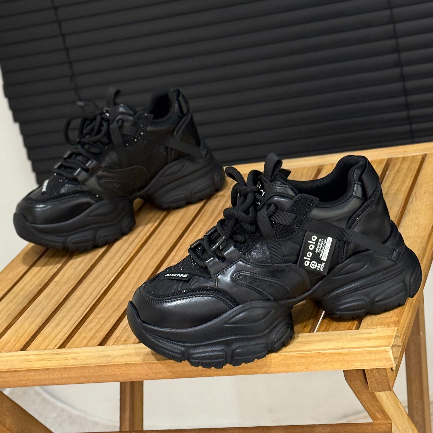 欧洲站显脚小厚底老爹鞋女休闲鞋