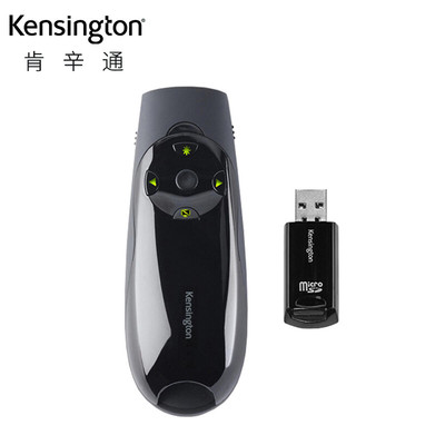 肯辛通Kensington无线翻页笔激光笔ppt演示器K72427绿光含内存
